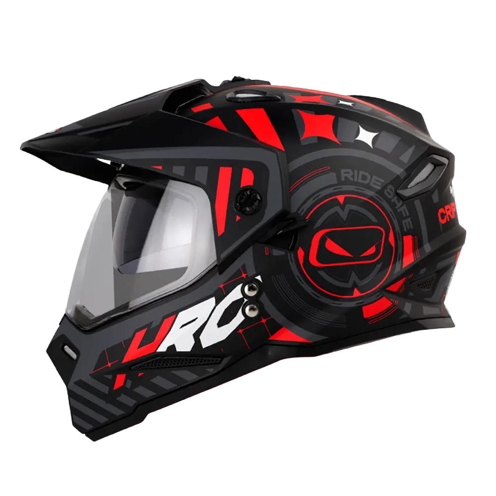 [140400408] CASCO HRO-MX330 CRIPTERUM NEGRO MATE ROJO (M)