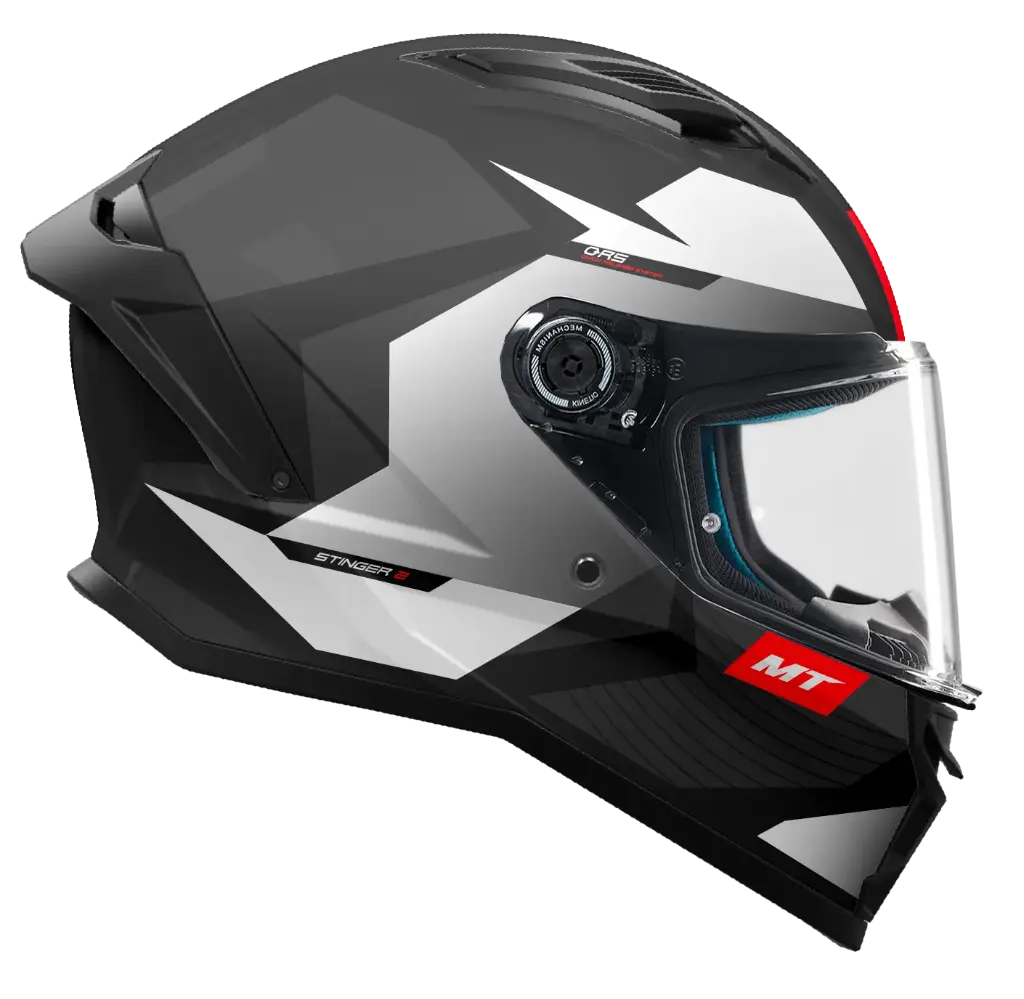 CASCO MT FF126 STINGER 2 RACLETTE B0 NEGRO BLANCO BRILLO
