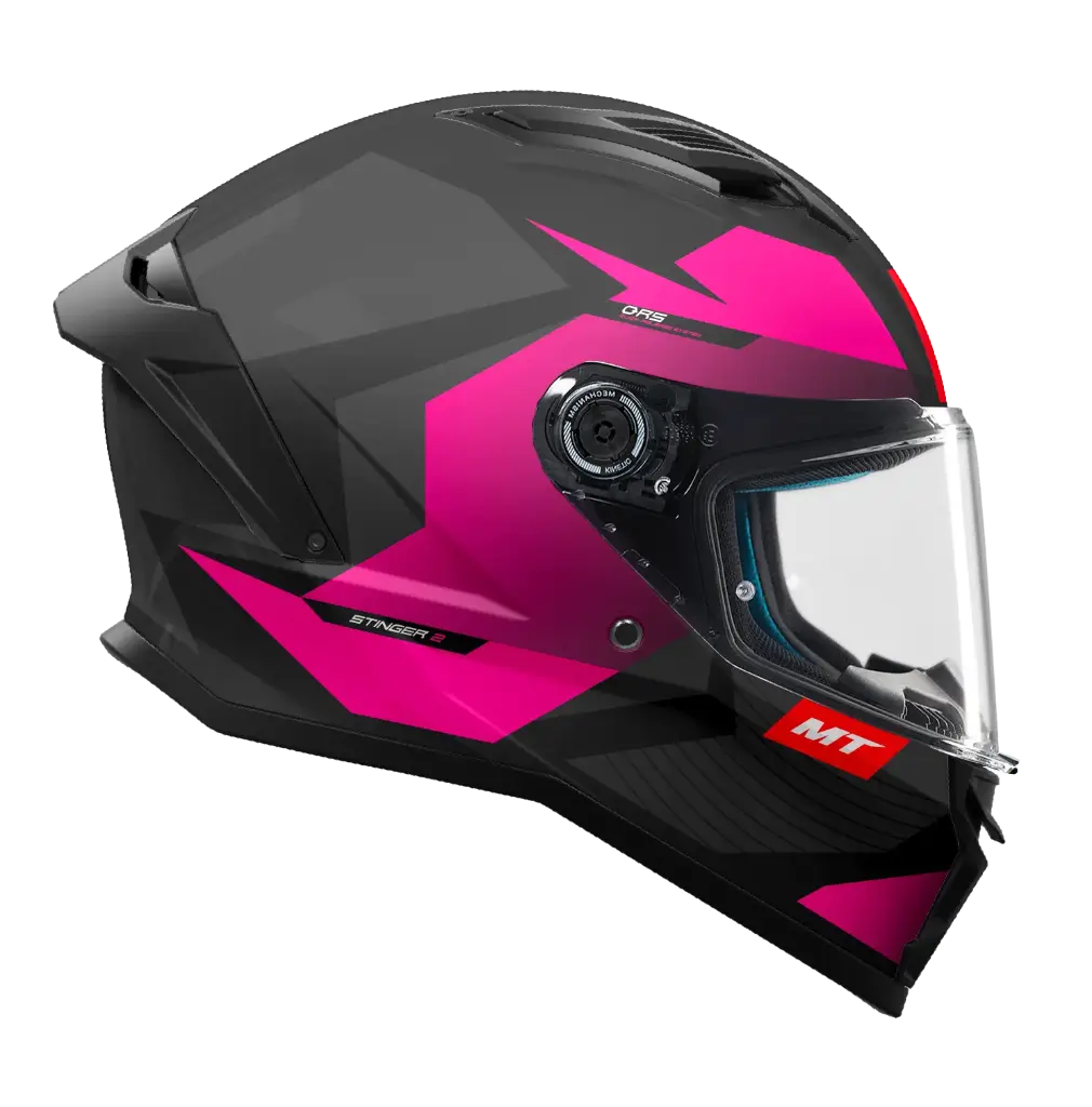 CASCO MT FF126 STINGER 2 RACLETTE B8 NEGRO FUCSIA BRILLO