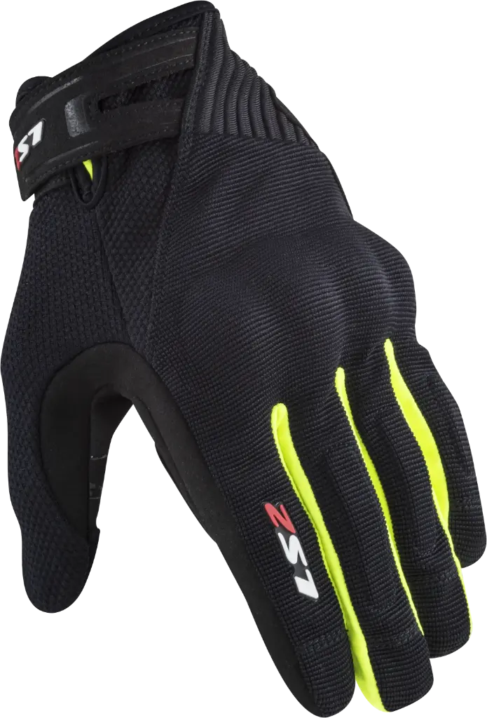 GUANTE LS2 DART 2 HOMBRE NEGRO HIV AMARILLO  